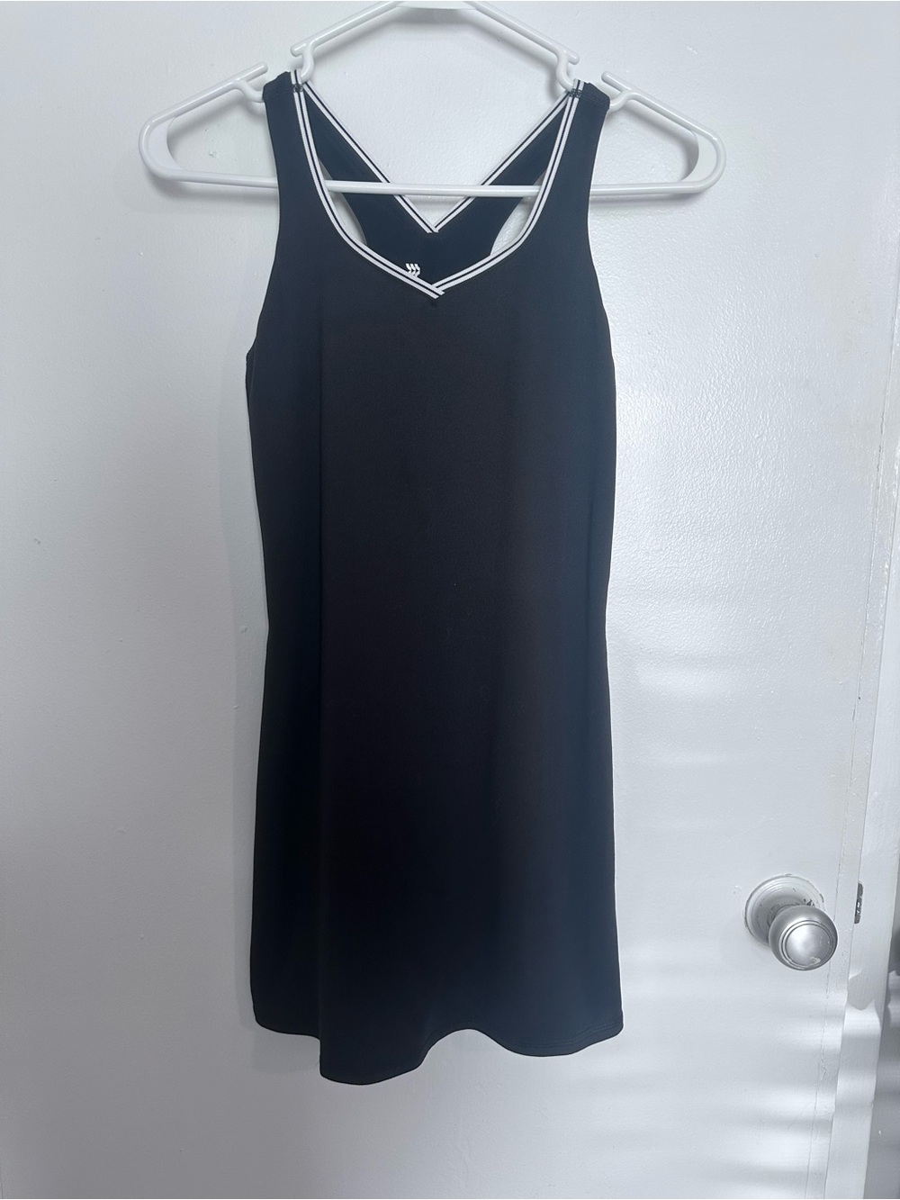 all in motion Black jumpsuit with White Trim